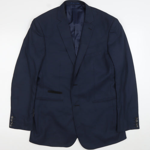 Voeut Men's Navy Blue Classic Fit Blazer UK 42R Polyester Rayon