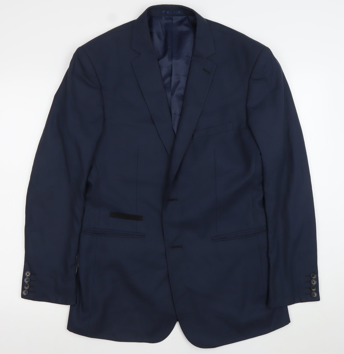 Voeut Men's Navy Blue Classic Fit Blazer UK 42R Polyester Rayon