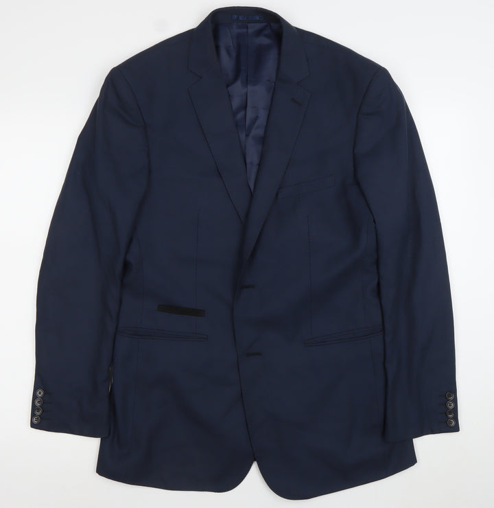Voeut Men's Navy Blue Classic Fit Blazer UK 42R Polyester Rayon