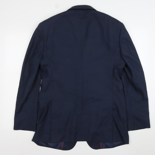 Voeut Men's Navy Blue Classic Fit Blazer UK 42R Polyester Rayon