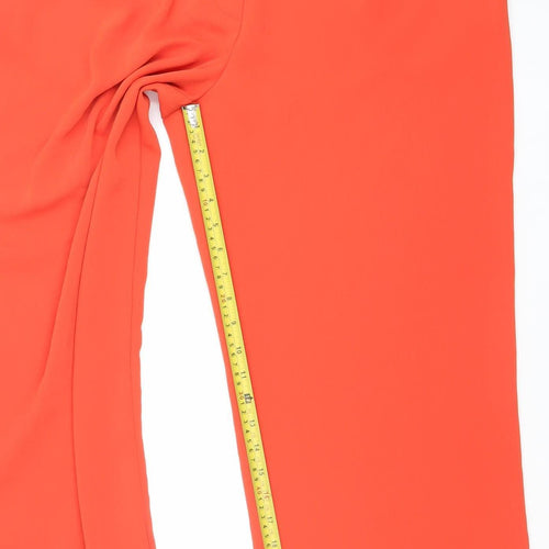 Farhi by Nicole Farhi Women’s Red Polyester Wide-Leg Trousers Size 14 L