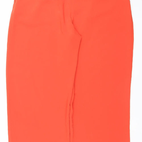 Farhi by Nicole Farhi Women’s Red Polyester Wide-Leg Trousers Size 14 L