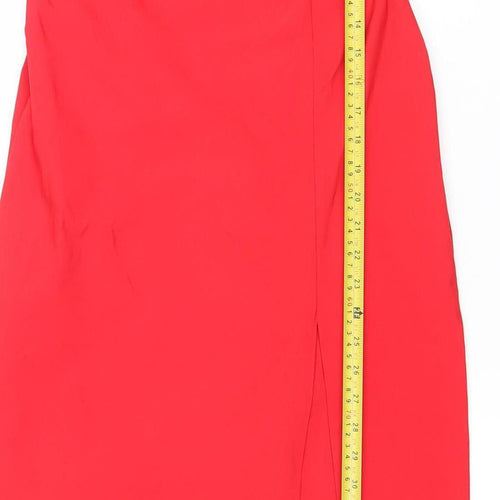 Vesper Womens Red Off Shoulder Bodycon Dress Size 10