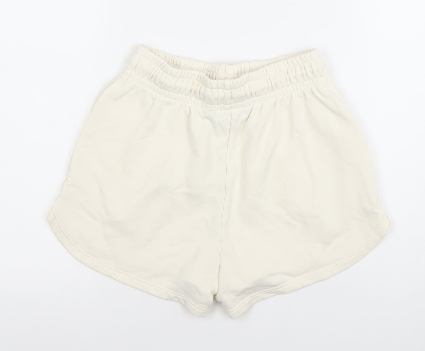 Dunnes Women Ivory Athletic Shorts XS Lightweight Jersey Activewear