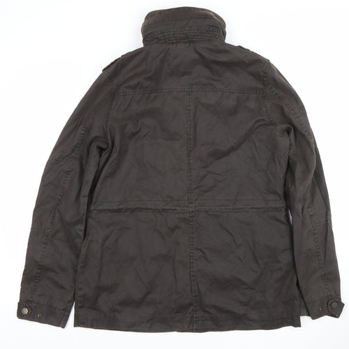 FatFace Women’s Brown Cotton Parka Jacket Size 12 Lined Outdoor Style