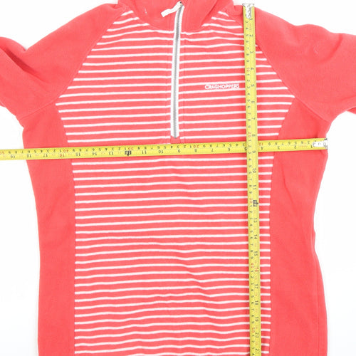Craghoppers Women's Coral Pink 1/2 Zip Fleece Sweatshirt UK 10