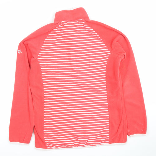 Craghoppers Women's Coral Pink 1/2 Zip Fleece Sweatshirt UK 10