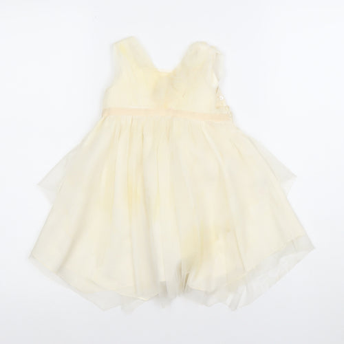 Monsoon Girls Ivory Tutu Dress 12-18 Months Lined Party Wedding Dress