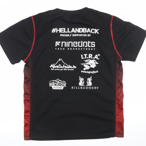 Titan Sports Men's Black Large Hell and Back Running T-Shirt