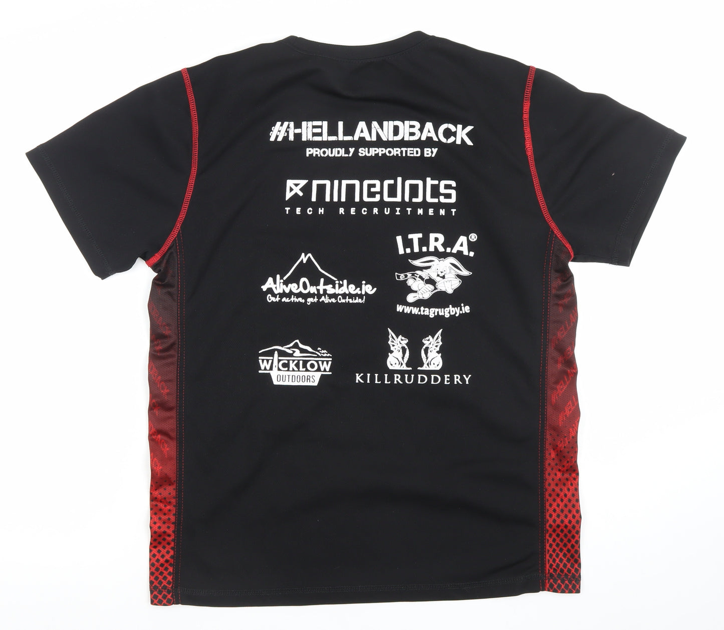 Titan Sports Men's Black Large Hell and Back Running T-Shirt