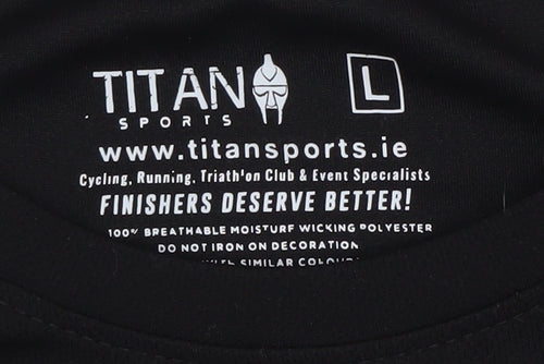 Titan Sports Men's Black Large Hell and Back Running T-Shirt