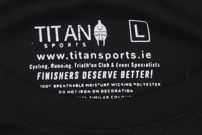 Titan Sports Men's Black Large Hell and Back Running T-Shirt