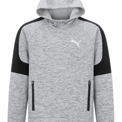 Puma Boys Grey Hoodie 9-10 Years Pullover Keeps You Dry Hooded Sweatshirt