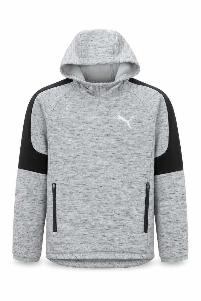 Puma Boys Grey Hoodie 9-10 Years Pullover Keeps You Dry Hooded Sweatshirt