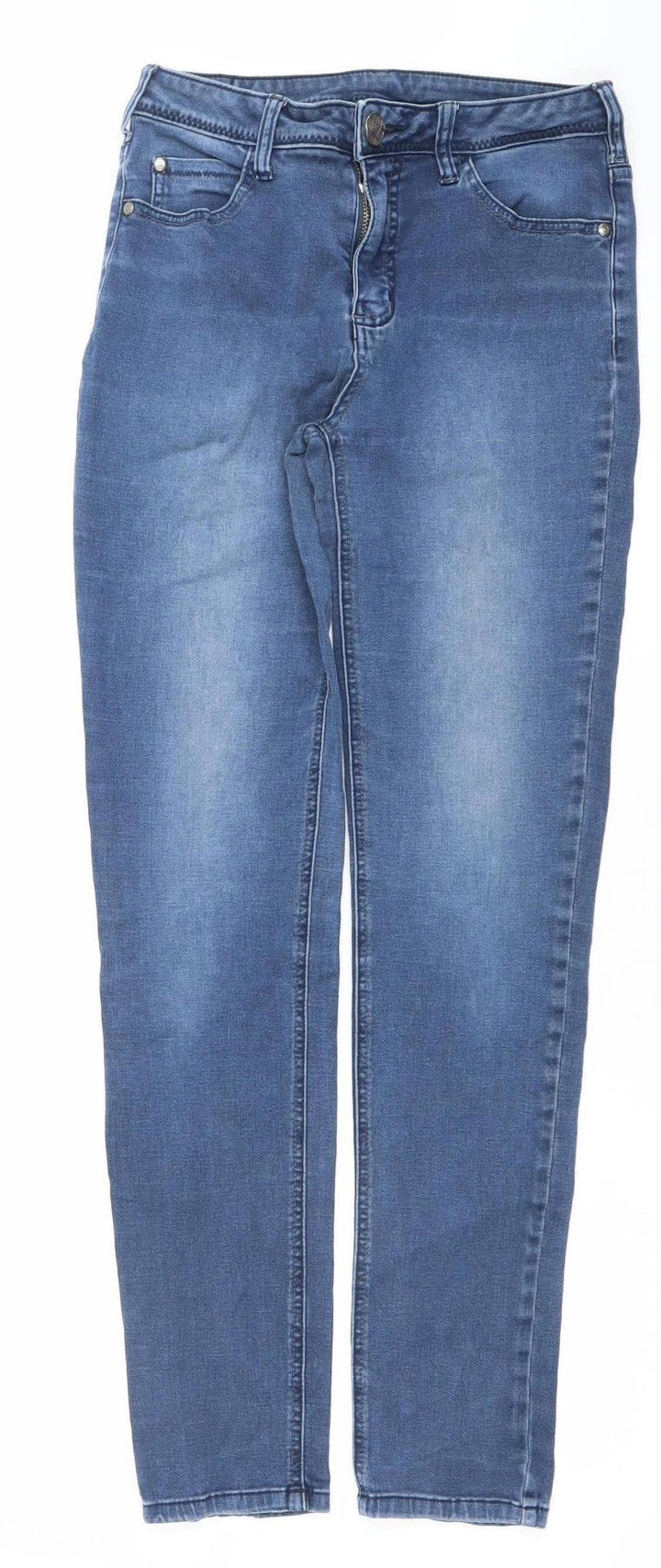 Street One Women's Blue High Rise Skinny Jeans Size 10 Slim Fit