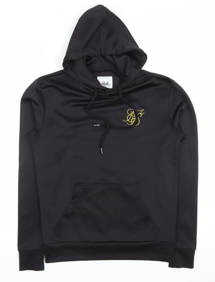 SikSilk Womens Black Size 6 Pullover Hoodie with Embroidered Logo