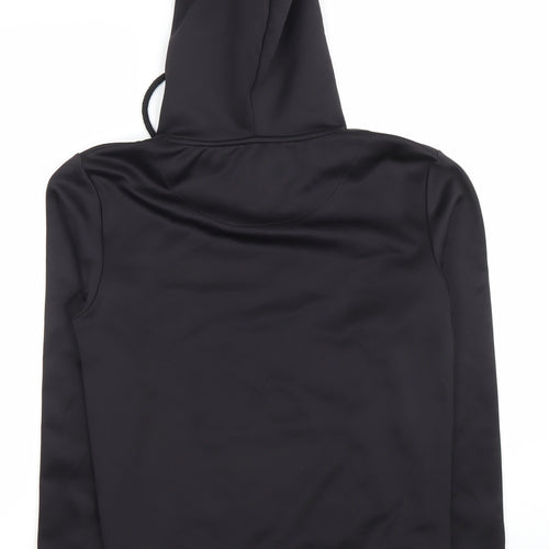 SikSilk Womens Black Size 6 Pullover Hoodie with Embroidered Logo