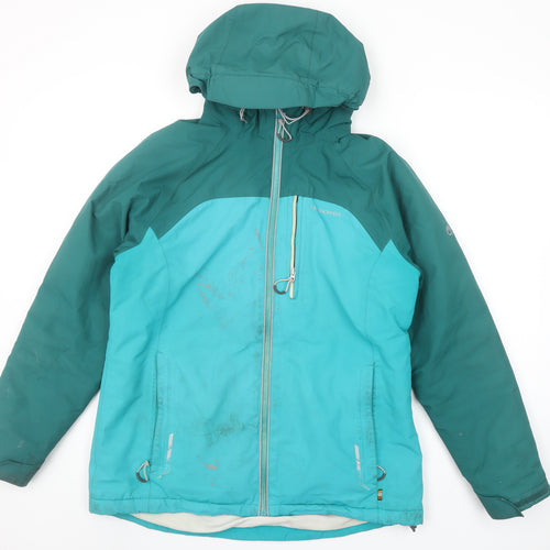 Craghoppers Womens Blue Waterproof Hooded Parka Jacket Size 12