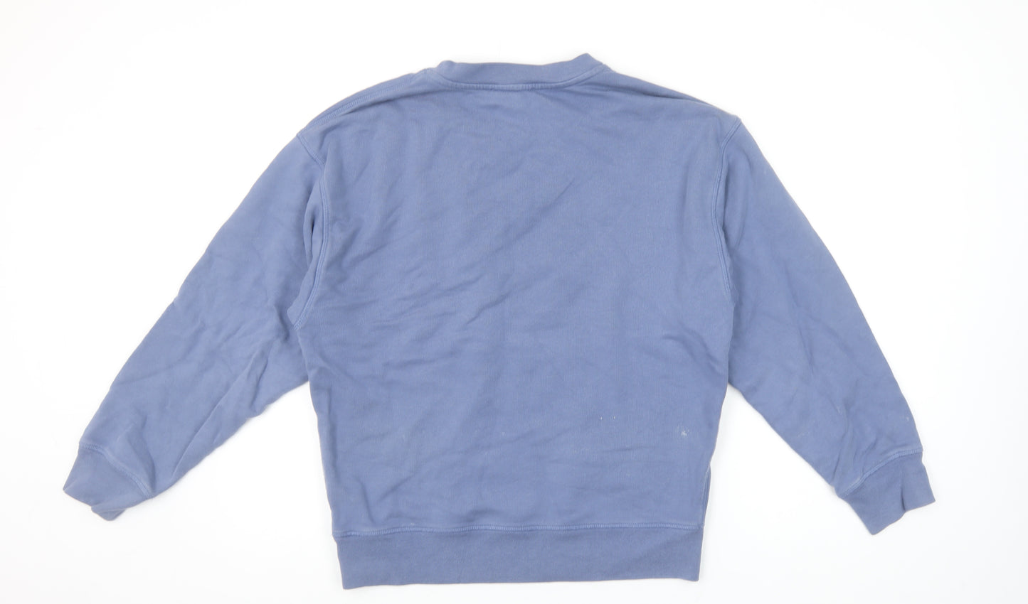 The White Company Women Blue Cotton Crew Neck Sweatshirt UK 20