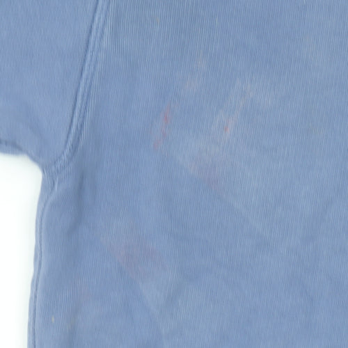 The White Company Women Blue Cotton Crew Neck Sweatshirt UK 20