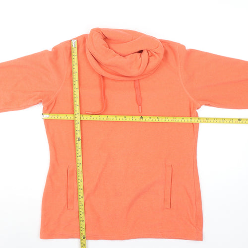 Mountain Warehouse Womens Orange Cowl Neck Pullover Sweatshirt UK12