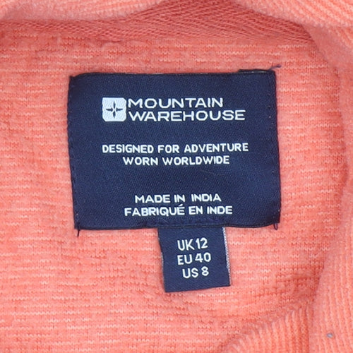 Mountain Warehouse Womens Orange Cowl Neck Pullover Sweatshirt UK12