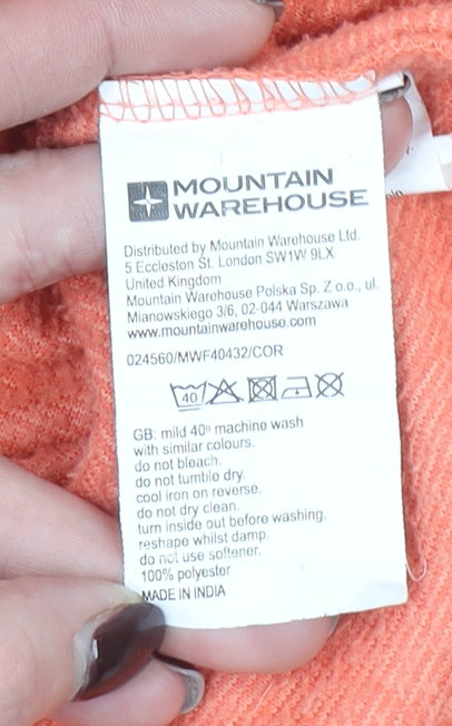 Mountain Warehouse Womens Orange Cowl Neck Pullover Sweatshirt UK12