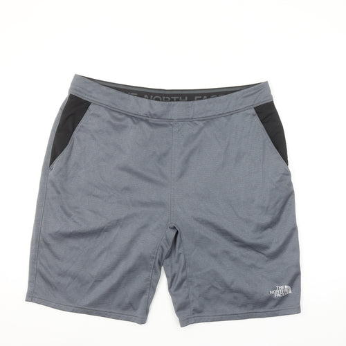 The North Face Mens Grey XL Athletic Shorts Polyester Blend Gym