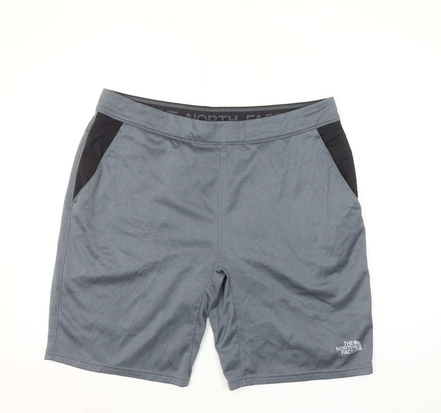 The North Face Mens Grey XL Athletic Shorts Polyester Blend Gym