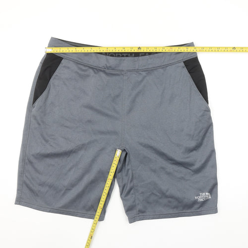 The North Face Mens Grey XL Athletic Shorts Polyester Blend Gym