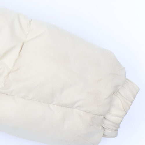 Bershka Girls Beige Puffer Jacket 10-12 Years Quilted Winter Coat