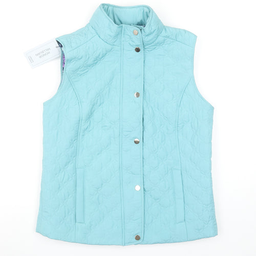 Honor Millburn Women’s Blue Quilted Lightweight Padded Waistcoat Size 10-12