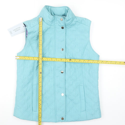 Honor Millburn Women’s Blue Quilted Lightweight Padded Waistcoat Size 10-12