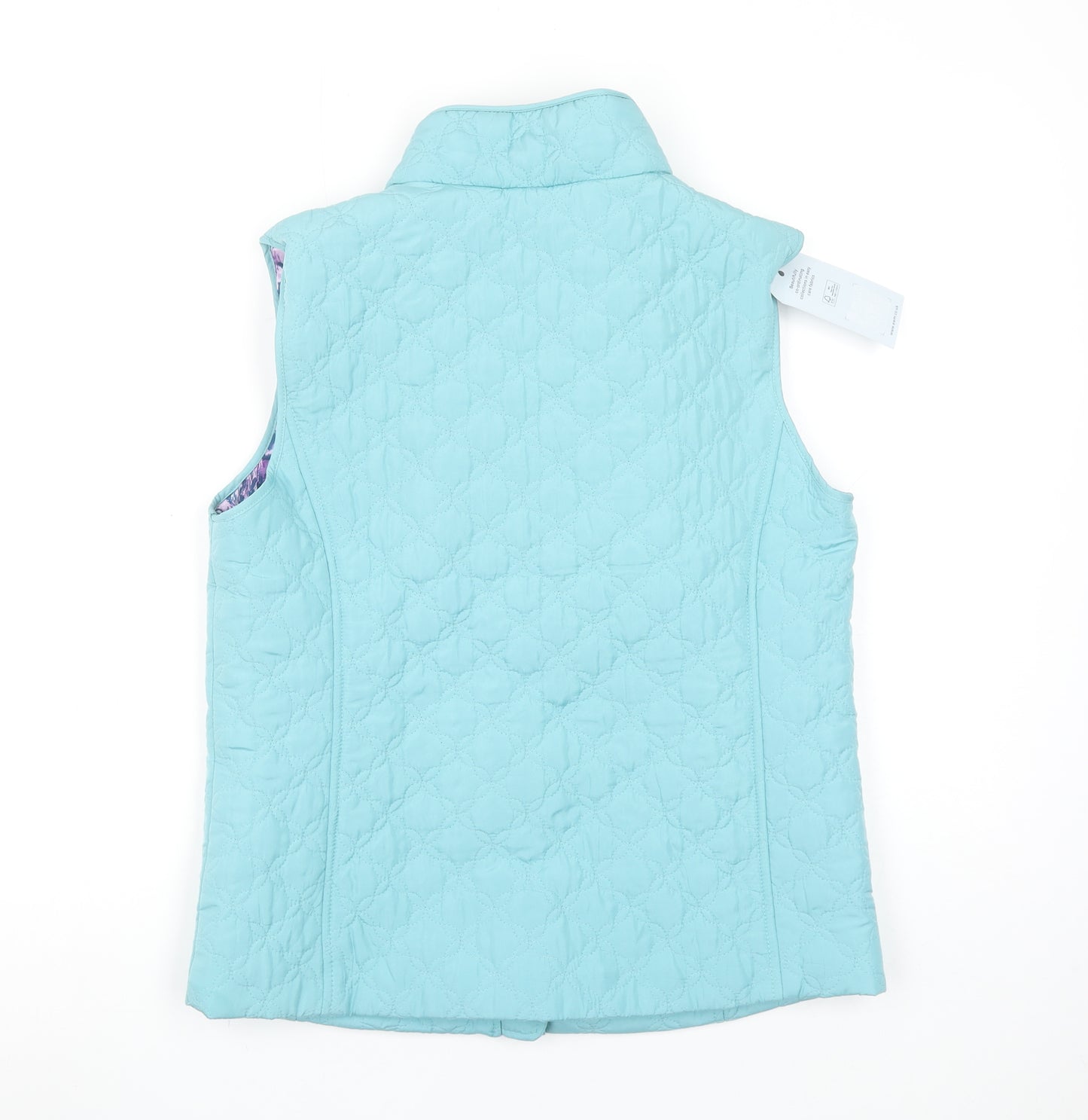 Honor Millburn Women’s Blue Quilted Lightweight Padded Waistcoat Size 10-12