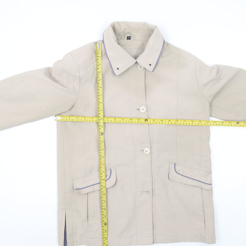 Finesse Women’s Beige Polyester Mid-Length Button Jacket Size 10