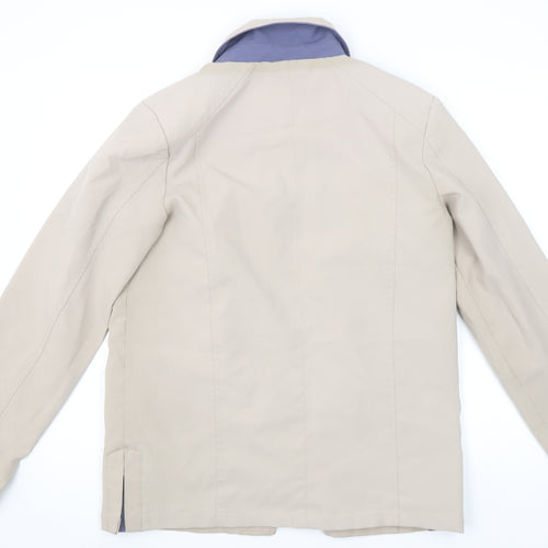 Finesse Women’s Beige Polyester Mid-Length Button Jacket Size 10
