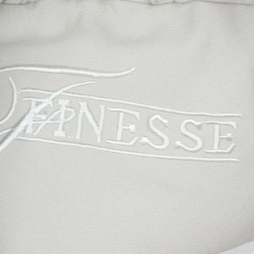Finesse Women’s Beige Polyester Mid-Length Button Jacket Size 10