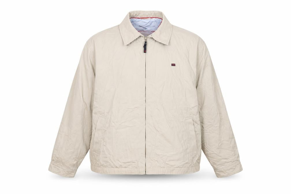 Tricot Marine Men's Beige Cotton Full Zip Casual Jacket L