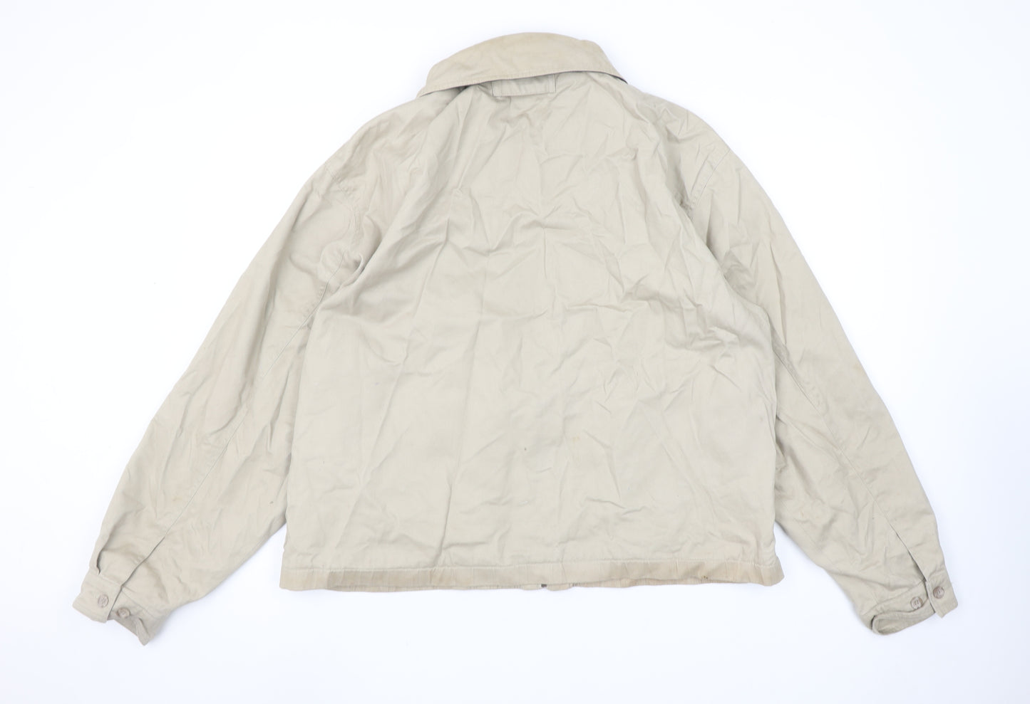 Tricot Marine Men's Beige Cotton Full Zip Casual Jacket L