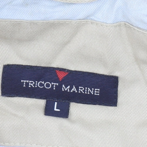 Tricot Marine Men's Beige Cotton Full Zip Casual Jacket L