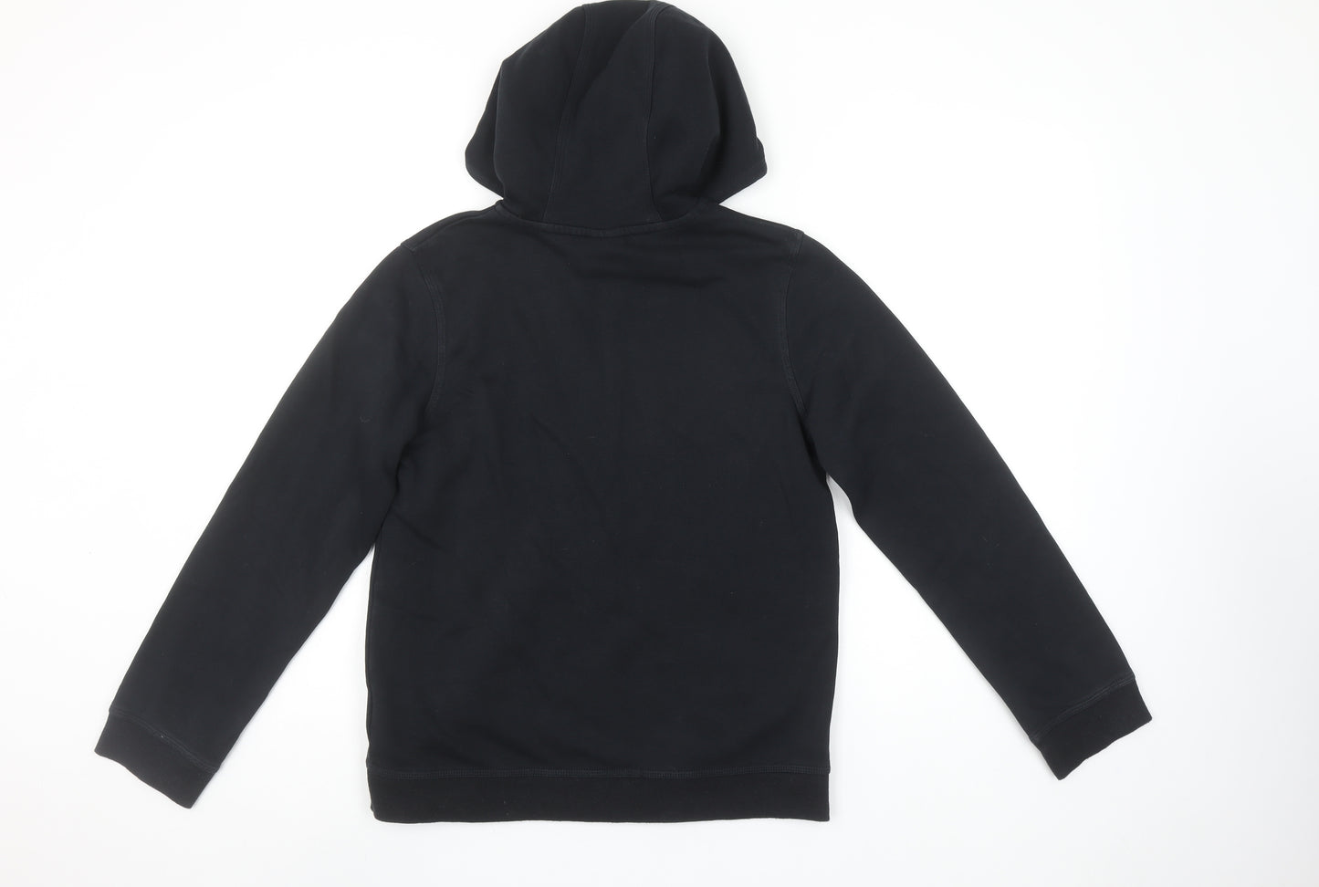 Nike Boys Black Full Zip Hoodie Size L Cotton Blend Sportswear