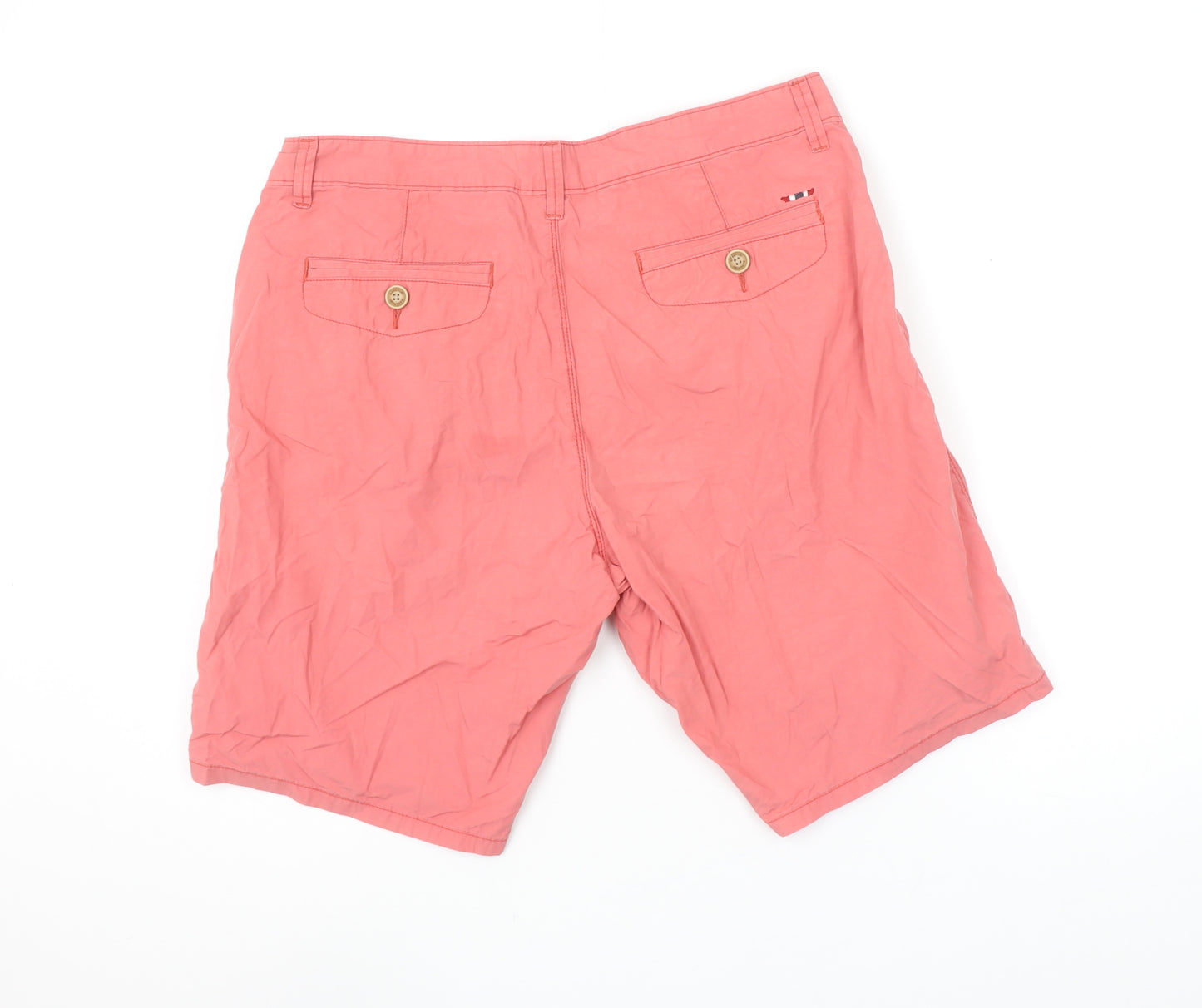 Napapijri Men's Pink Chino Shorts Size 35 Regular Fit Cotton