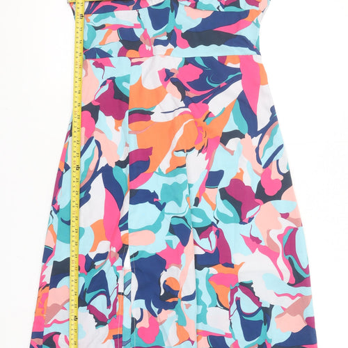 Girl In Mind Women’s Multicoloured Knee Length A-Line Puff Sleeve Dress Size 10