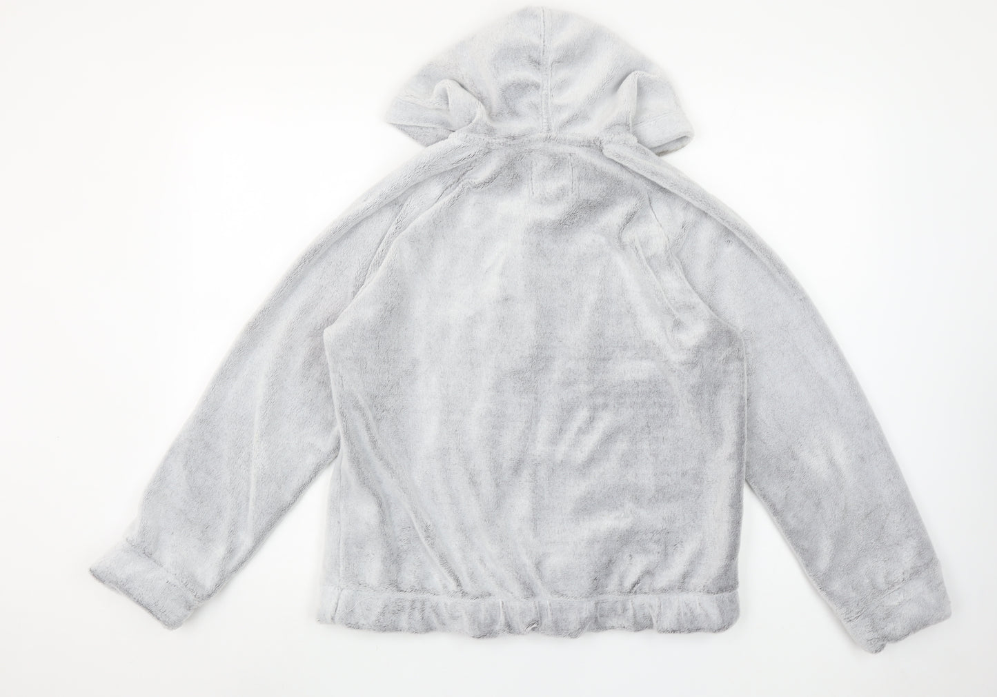 Etam Women’s Grey Full Zip Hooded Fleece Sweatshirt M