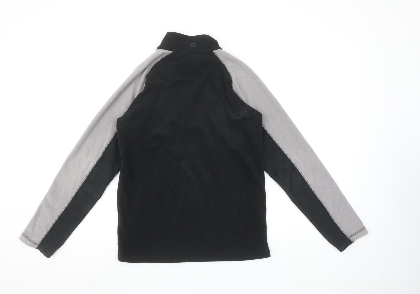 Mountain Warehouse Boys Black Fleece 1/4 Zip Pullover Sweatshirt 11-12 Years