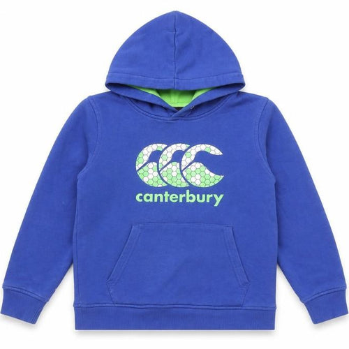 Canterbury Boys Blue Hoodie Age 10 Pullover Cotton Blend Rugby Style