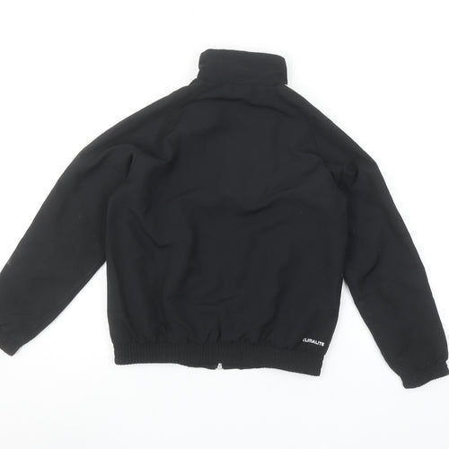 Adidas Boys Black Track Jacket 7 Years Climalite Full Zip Sports Top