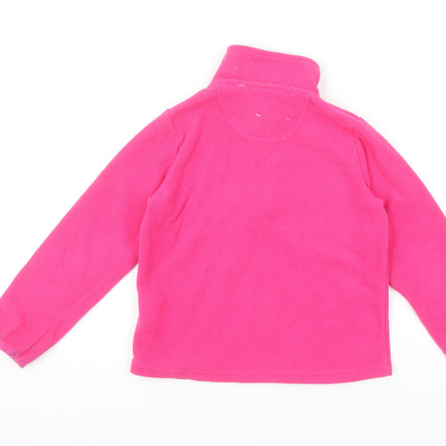 Peter Storm Girls Pink Fleece 1/4 Zip Pullover Sweatshirt 5-6 Years