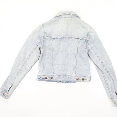 F&F Women’s Blue Denim Cropped Jacket Size 6