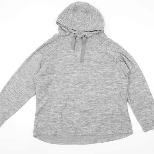 Regatta Womens Grey Hooded Pullover Hoodie Size 18 Polyester